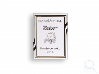  Prodejce roku 2014 (za prodej 49 ks traktorů Zetor)